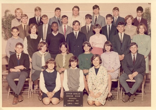 Grade 9H- In this photo: Ross Schriftman, Teri Hyland, Phil Smith, Jack Vanderslice (deceased), Sally Bail, Pat Lally, Foronda Fey, David Paugh, Audrey Freed, Victor Rivers, Bill Twaddle, Laura Santisi, Russell Forest, Chris Esposito, Al Macmonagle (decea