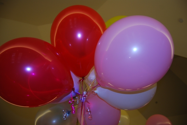 Nancy Schmidt got all of the balloons to the site - it was like herding cats with long tails!